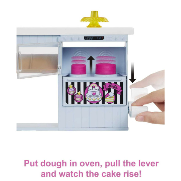 Barbie You Can Be Anything Bakery Set Pink-Haired Petite Fashion Baker Doll NWT - Picture 8 of 9